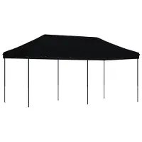 vidaXL Tente de réception pliable Pop-Up noire 580x292x315 cm