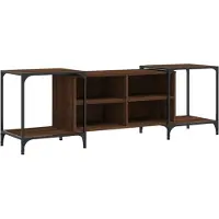 vidaXL Armoire TV marron imitation chêne 153x37x50 cm Matériau dérivé du bois