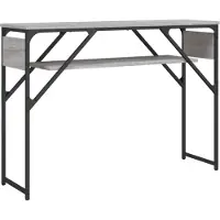 vidaXL Table console avec étagère sonoma gris 105x30x75 cm