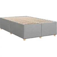 vidaXL Cadre de lit sans matelas gris clair 120x190 cm Tissu