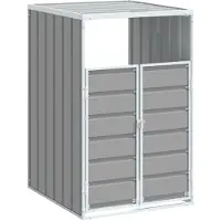 vidaXL Box pour poubelles 1 tonne gris 72x81x115 cm acier