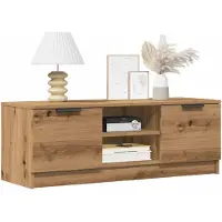 vidaXL Armoire TV Artisan-Chêne 102x35x36,5 cm Bois composite