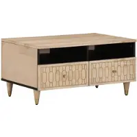 vidaXL Table basse 80x54x40 cm en bois massif de manguier