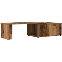 vidaXL Table basse imitation vieux bois 150x50x35 cm Bois composite