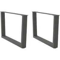 vidaXL Pieds de table basse en V 2 pièces Anthracite 70x(42-43,3) cm Acier