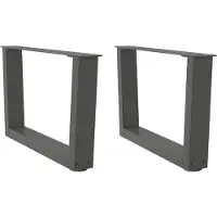 vidaXL Pieds de table basse en V 2 pièces Anthracite 50x(30-31,3) cm Acier