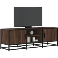 vidaXL Armoire TV aspect chêne 120x35x41 cm Bois composite et métal