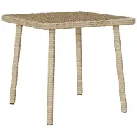 vidaXL Table basse de jardin rectangulaire beige 40x40x37 cm Poly rotin
