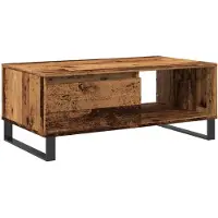 vidaXL Table basse imitation vieux bois 90x50x36,5 cm Bois composite