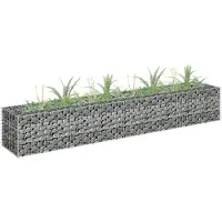 vidaXL Lit surélevé à gabion Acier galvanisé 180x30x30 cm145633