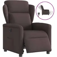 vidaXL Fauteuil relax électrique brun foncé Tissu