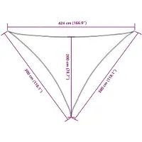 vidaXL Tente d'ombrage en tissu Oxford, triangulaire, 3 x 3 x 4,24 m, vert foncé