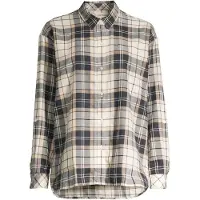 Barbour Chemisier crème / bleu marine