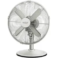 Cecotec 05214, ventilateur sur pied, argenté, table, acier, courant alternatif, 300 mm