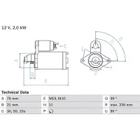 Bosch Démarreur 0 986 022 880