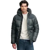 Superdry City Baffle Parka Parka Vert L Homme
