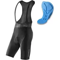 RockBros Short de cyclisme à bretelles avec protège-tibias XXXL - noir