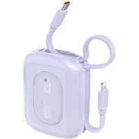 Dudao Banque d'énergie rapide 10000 mAh avec USB-C/Lightning, écran LED