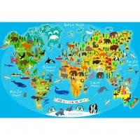 Bluebird Puzzle Puzzle World Travel Map - 200 à 499 pièces