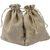 Sonstiges Sacs en jute, lot de 10, dimensions 30x40 cm, avec cordon de serrage, pour calendriers de l'Avent et cadeaux