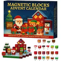 Sonstiges Calendrier de l'Avent magnétique 2026 – 24 jours – Usine de cadeaux de Noël et sapin de Noël – Jouet STEM pour enfants