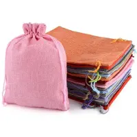 Sonstiges Sacs en tissu avec cordon de serrage, dimensions 20 x 30 cm, lot de 25, couleurs variées. Sacs en tissu pour cadeaux, calendriers de l'Avent, mariages, cadeaux, Noël