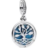 Sonstiges Charm en forme de fleurs de cerisier, en argent avec des accents dorés, pour femmes