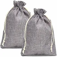 Sonstiges Sacs en tissu gris, 15 pièces, dimensions 17 x 23 cm, idéaux pour les cadeaux