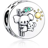Sonstiges Charm en forme de fleurs de cerisier, de koala, de mère et d'enfant, pour femmes