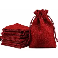 Sonstiges Calendrier de l'Avent à remplir, 24 petits sacs, couleur bordeaux, 10 x 14 cm