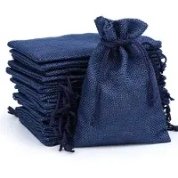 Sonstiges Calendrier de l'Avent à remplir, 24 petits sacs, bleu marine, 10 x 14 cm, avec cordon de serrage