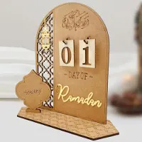Sonstiges Calendrier de Ramadan en bois | Compte à rebours de 30 jours | Calendrier de l'Avent "Eid Mubarak" | Décoration pour enfants
