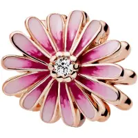 Sonstiges Charm en forme de fleurs de cerisier et de marguerites, plaqué rose, compatible avec Pandora