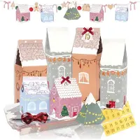Sonstiges Calendrier de l'Avent à remplir, 24 pièces, calendrier de Noël à personnaliser avec des boîtes cadeaux et des rubans