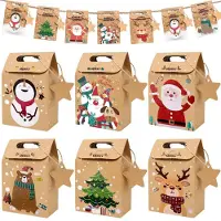 Sonstiges Calendrier de l'Avent à remplir, 24 pièces, en papier kraft avec cordon et décorations, couleur marron