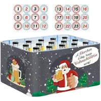 Sonstiges Calendrier de l'Avent pour bière, en feutre, pour 24 bouteilles de bière, avec des autocollants