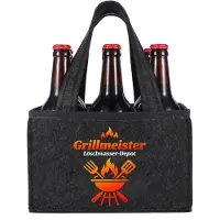 Sonstiges Sac en feutre pour 6 bouteilles, couleur gris foncé, dimensions 24x15x15 cm