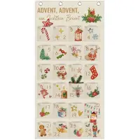Sonstiges Calendrier de l'Avent en tissu, calendrier mural à remplir, 24 poches, décor suspendu, dimensions 120x60 cm