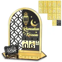 Sonstiges Calendrier de l'Aïd en acrylique, compte à rebours, décoration de table, couleur noire