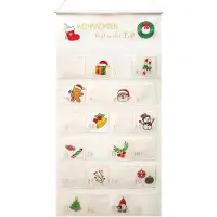 Sonstiges Calendrier de l'Avent en tissu, dimensions 100 x 50 cm, avec 24 poches