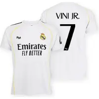 Real Madrid T-shirt à manches courtes 25/26, Vinicius, couleur blanche, taille XL