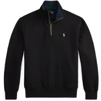 Ralph Lauren pour homme. 710B28291001 Sweat à demi-fermeture éclair noir (XL), Casuel, Coton, Manche longue