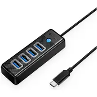 ORICO Hub PW4U-C3 USB-C, 4x USB-A 3.0 - noir