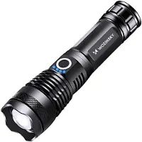 Wozinsky Lampe torche tactique WLT-15W 15 W, 1 500 lm, CREE, IP65, à faisceau réglable - Noir (16.50 cm, 1500 lm)