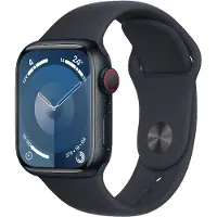 Apple Watch Series 9 41 mm Numérique 352 x 430 pixels Écran tactile 4G Noir Wifi GPS (satellite)