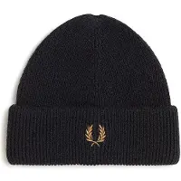 Fred perry pour homme. C3306 Bonnet classique en laine noir (OSFA), Casuel