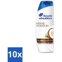 Head & shoulders – Shampooing antipelliculaire – Soin hydratant intense – À l'huile de noix de coco – 285 ml – Pack économique – 10 pièces