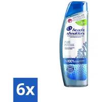 Head & shoulders – Shampooing antipelliculaire – Pure Intense – Détox du cuir chevelu – 250 ml - Lot économique - 6 pièces