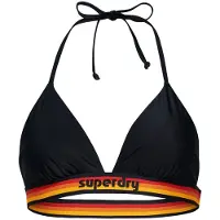 Superdry pour femme. W3010359A Haut de bikini triangle avec logo vintage marine (XL), Beachwear, Polister recyclé, Durable