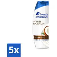 Head & shoulders – Shampooing antipelliculaire – Soin hydratant intense – À l'huile de noix de coco – 285 ml - Pack économique - 5 pièces